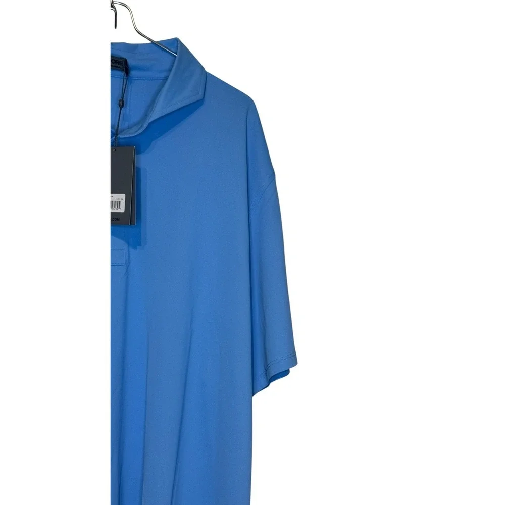 G/Fore Men Shirt Golf‎ Polo Collared Short-Sleeved Preppy Stretch Blue XXL NWT